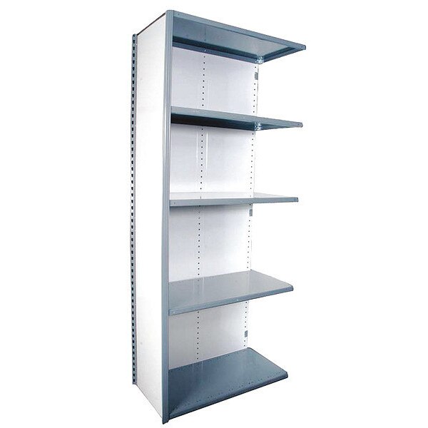 V Grip Shelving, AddOn, 7Hx18Dx3W W/ 5-Shlvs, LG