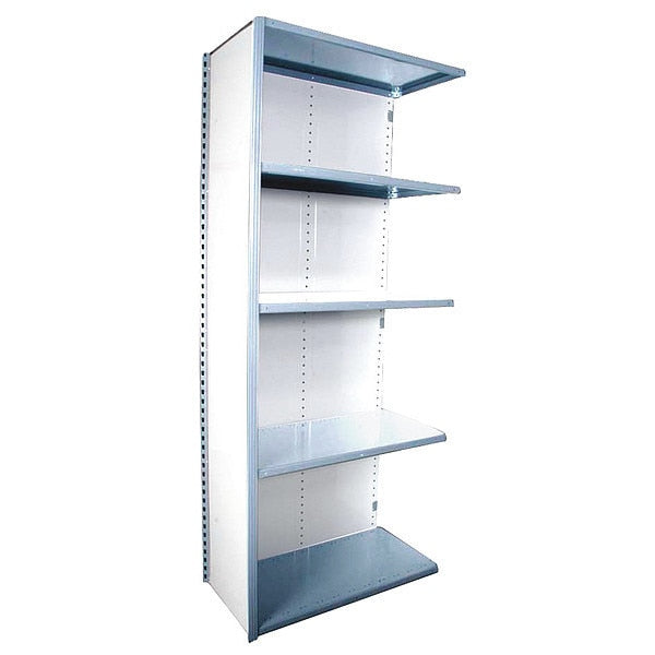 V Grip Shelving, AddOn, 7Hx18Dx3W W/ 5-Shlvs, WH