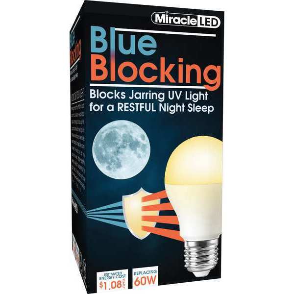 Blue Blocking Amber Glow LED Night Time Sleep Bulb Replacing 60W