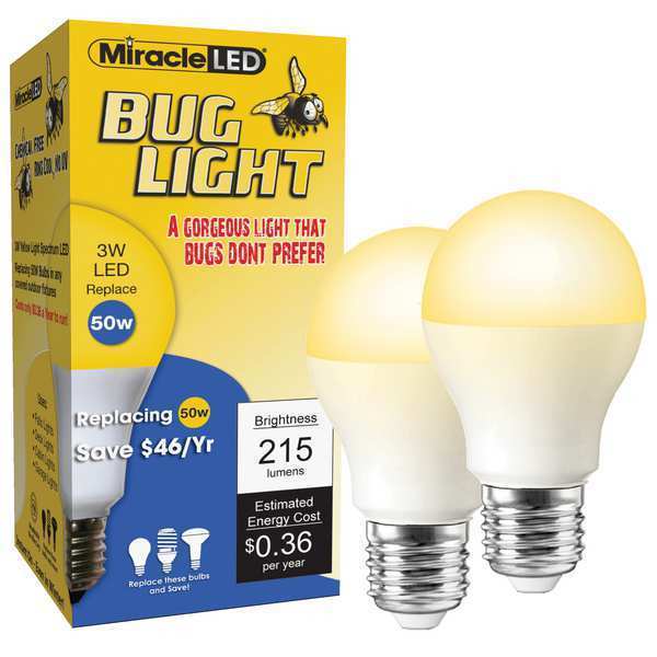 3W Low Profile LED Bug Light Amber Glow Replace 50W