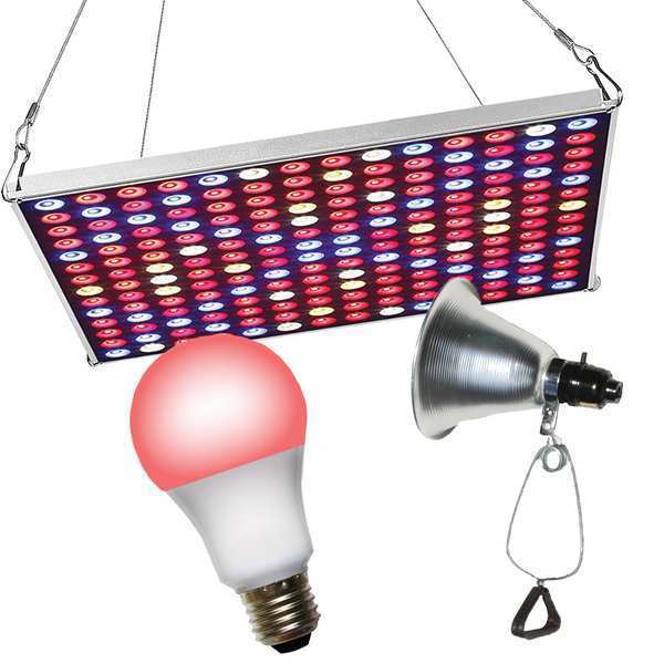 LED Grow Panel & Clamp On LED Red 5 Spectrum Grow Light Kit
