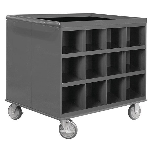 Cart, 2 Sided, two 12 bin openings for 24 compartments
