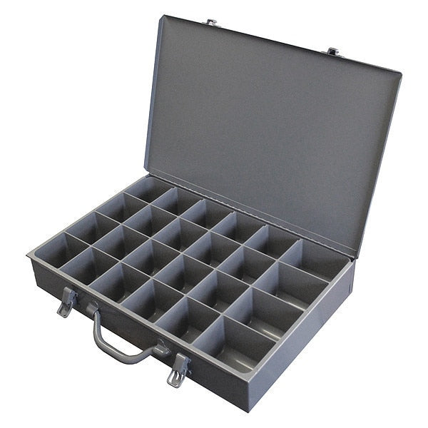 Large, 24 opening, compartment box, comfort grip handle