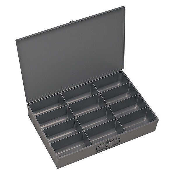 Large, 12 opening, compartment box for small parts storage