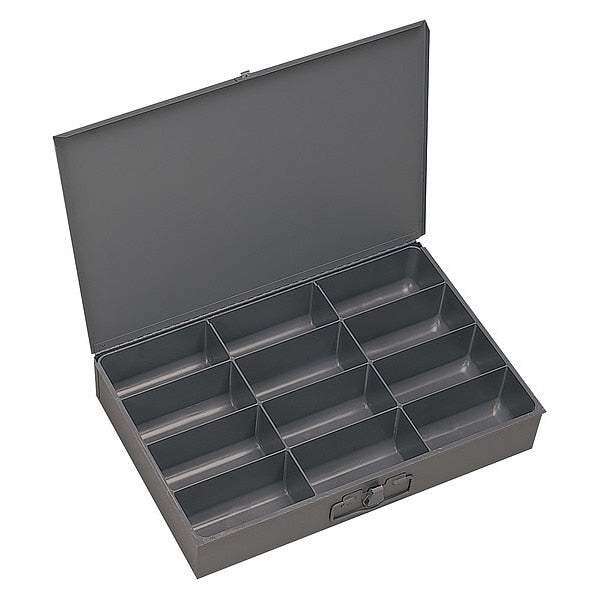 Large, 12 opening, compartment box for small parts storage, Individual