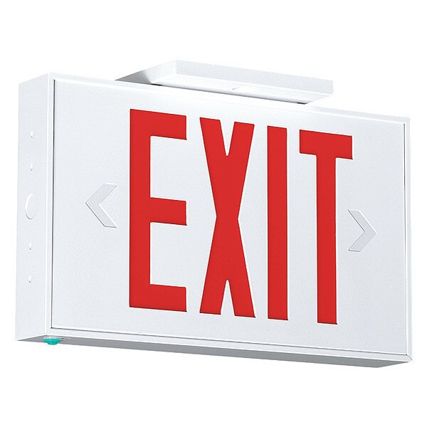 LED Exit Sign AC-Only, Red/White, 120/277v