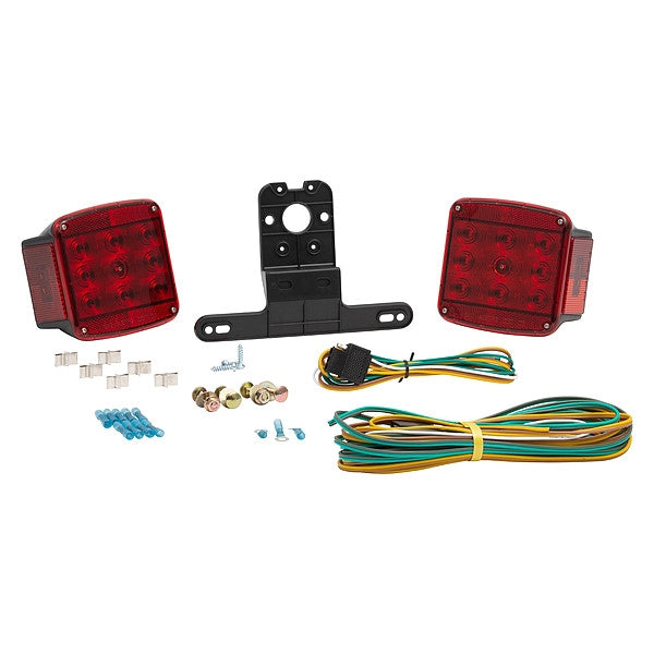 RED, LED TRAILER LIGHTING KIT, W/O CLR/MK