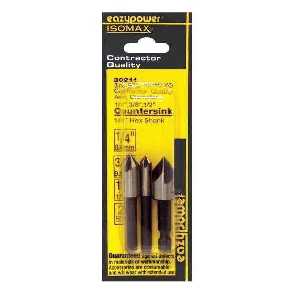 Countersink Set, 1/4, 3/8, 1/2