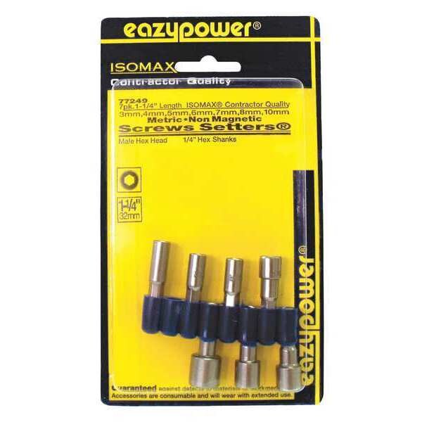 Non-Magnetc Nut Setter Set, 3-10mm, 7 pcs.