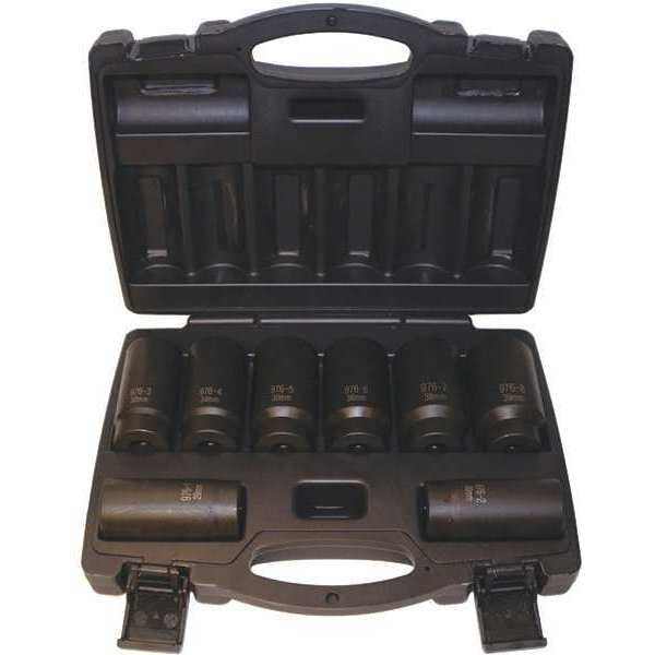 Metric Axle Nut Socket Set, 12Pt, 8 pcs.