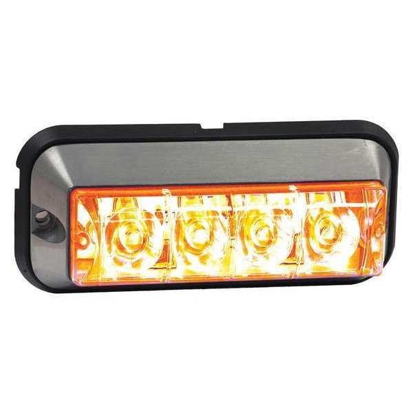 Strobe Light, Ambr LED, Rectangular, 12-36V