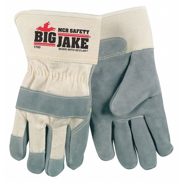 Leather Palm Gloves, White, XL, Vend, PR