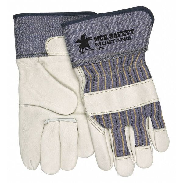 Leather Palm Gloves, White, XL, Vend, PR