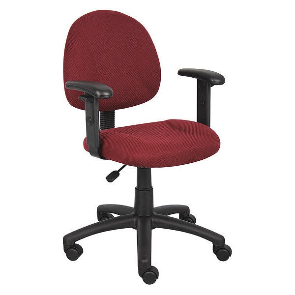 BurgundyPosture Deluxe Office Task Chair, 25
