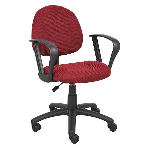 BurgundyPosture Deluxe Office Task Chair, 25