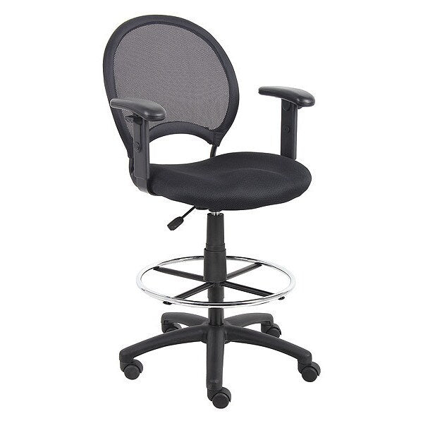 Mesh Drafting Stool W/ Adjustable Arms