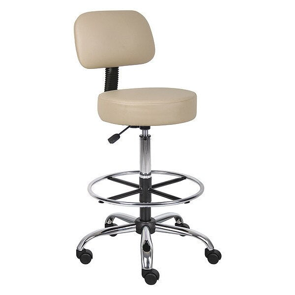 Caressoft Medical/Drafting Stool W/ Back Cushion