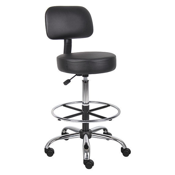 Caressoft Medical/Drafting Stool W/ Back Cushion