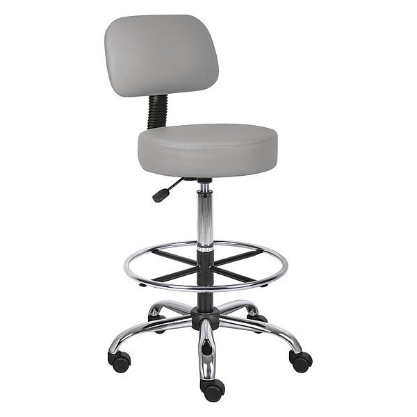 Caressoft Medical/Drafting Stool W/ Back Cushion