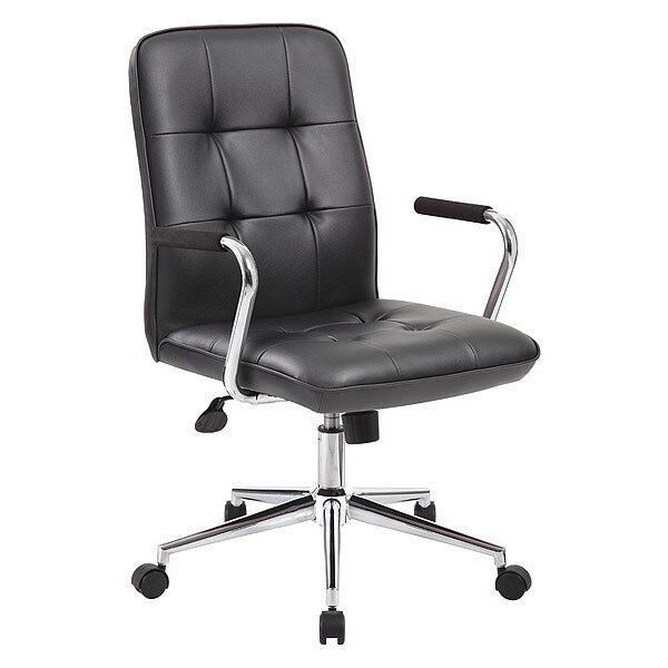 Office Chair, Vinyl, Handlebar, Black