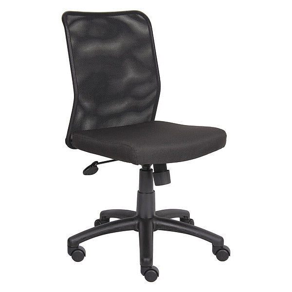 Mesh Task Chair, Armless, Black