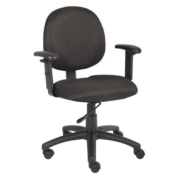 Fabric Task Chair, Adjustable, Black