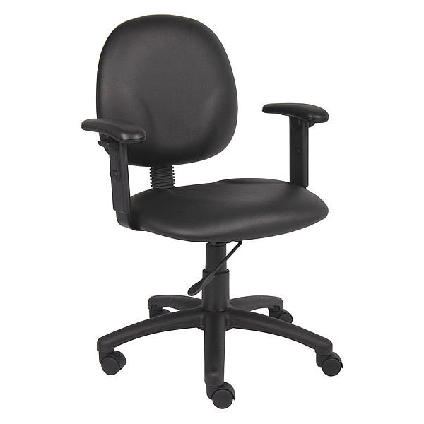 Vinyl Task Chair, Adjustable, Black