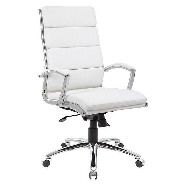 Executive Chair, Fixed, White