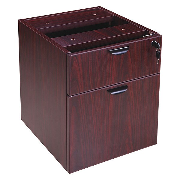 Pedestal, 2 Hanging, 3/4 Box/File, Mahogany