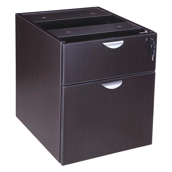 Pedestal, 2 Hanging, 3/4 Box/File, Mocha