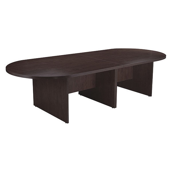 Race Track Conference Table, 10 Ft, Mahogany