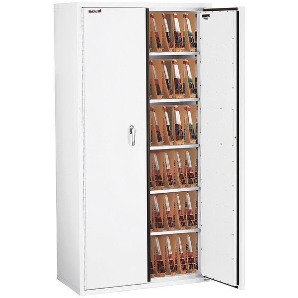 Fire Resistant, Double Door Storage Cabinet, End Tab Inserts, 72