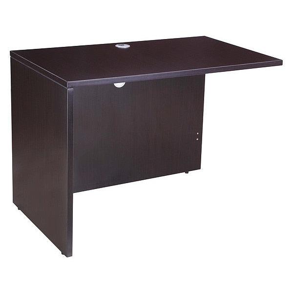 Desk Return, Mocha Laminate Base, Mocha Laminate Frame, Wood