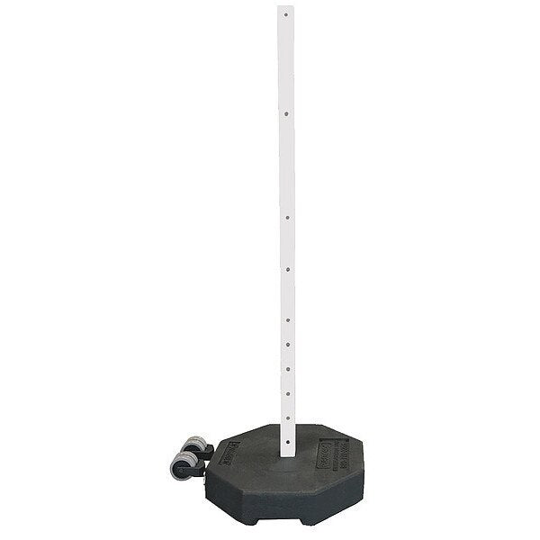 Sign Base with Wheels and Post, Rubber 60 lbs.