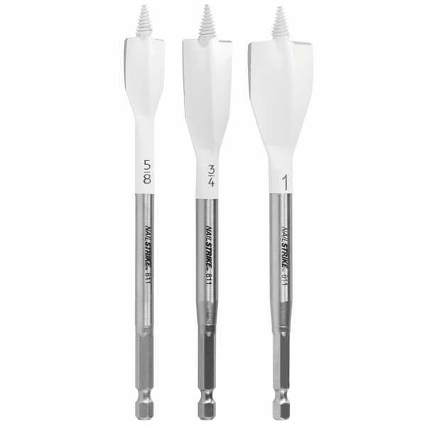 Nail Strike Wood-Boring Bit Set 3pc.
