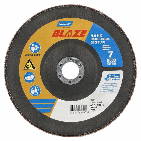 Flap Disc, Ceramic, Type 29, 7