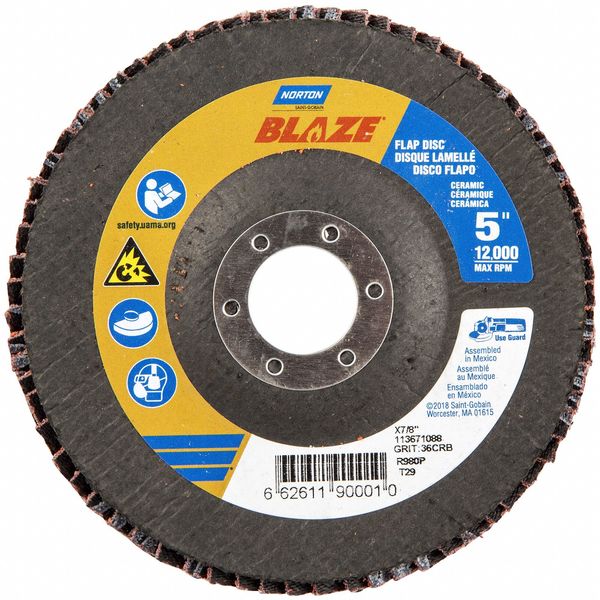 Flap Disc, Ceramic, Type 29, 5