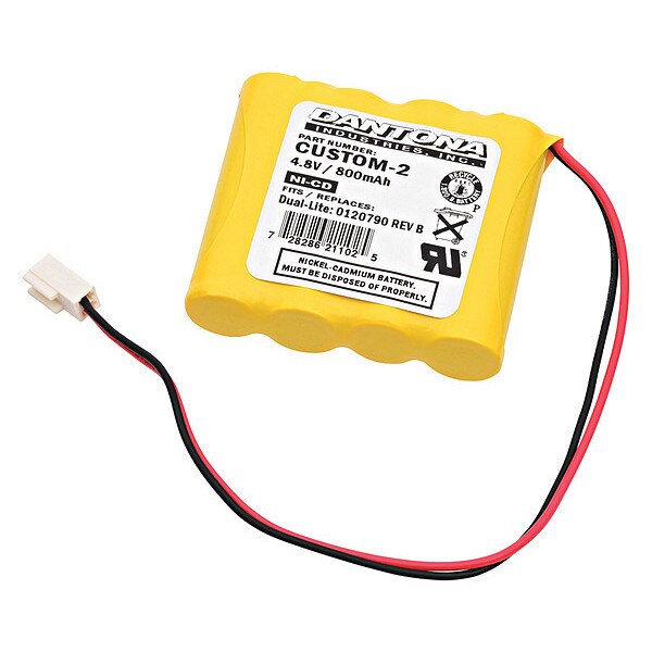 Battery 4.8 Volt Nickel Cadmium Dantona Emergency Lighting Battery