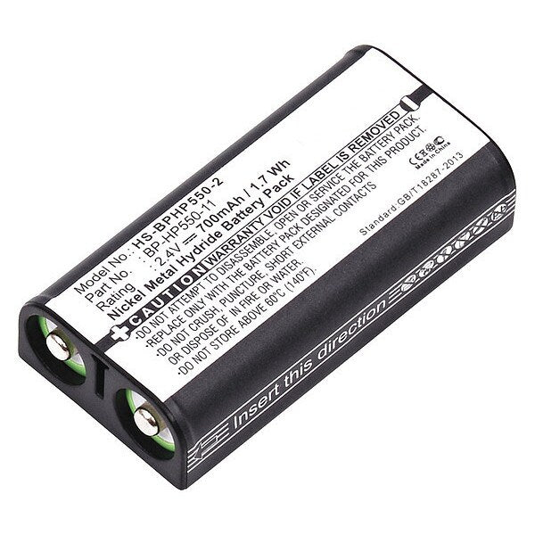 Battery 2.4 Volt Nickel Metal Hydride Ultralast Headset Battery