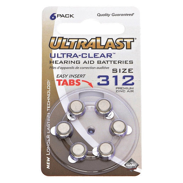 Battery 1.35 Volt Zinc Air Ultralast Hearing Aid Battery