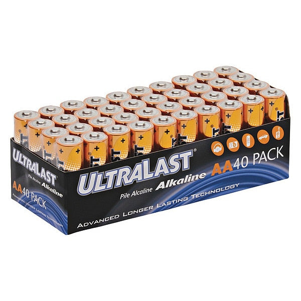 Battery 1.5 Volt Alkaline Ultralast 40 Pack AA Alkaline