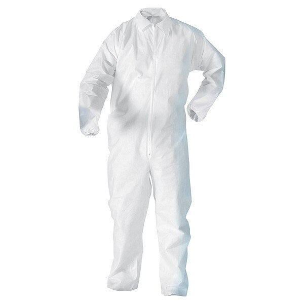 Coveralls, Zip Front, Elastic Wrists, 50 PK