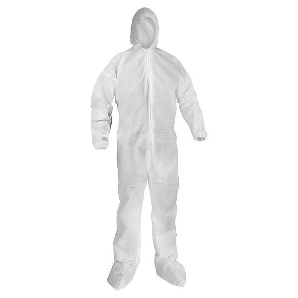 Coveralls, Hooded, Zip Front, 50 PK
