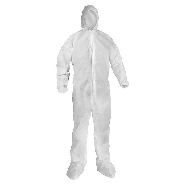Coveralls, Hooded, Zip Front, 50 PK