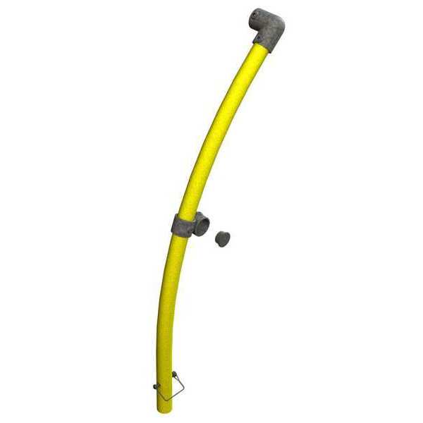 End Kit, Curved Stanchion, Safety Yellow