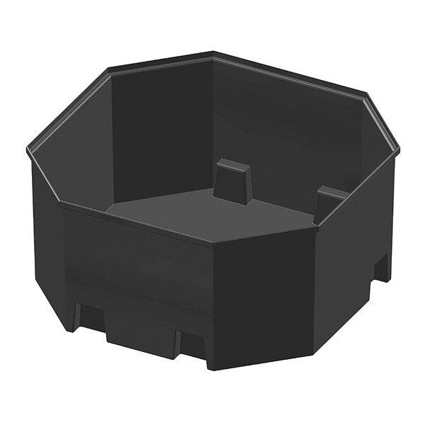 Tank Containment Basin Only 1100gal, Base L84.5âxW84.5âxH42â, Black