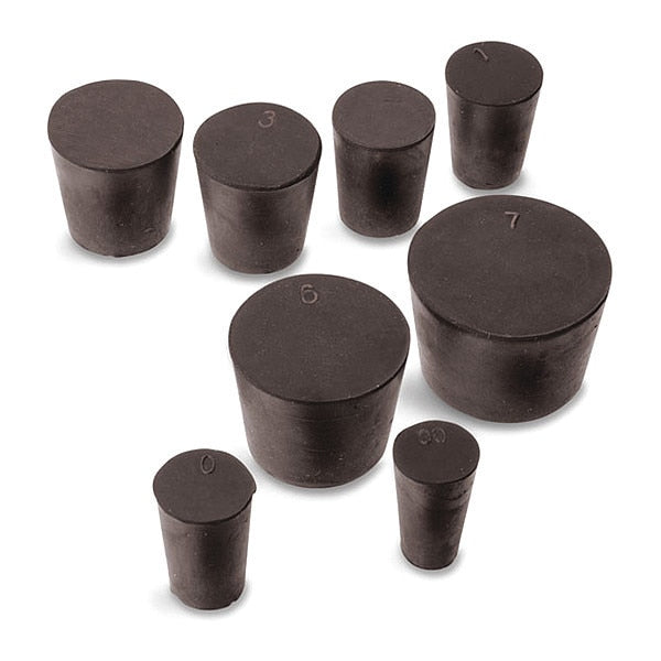 Rubber Stoppers, Solid, No. 000
