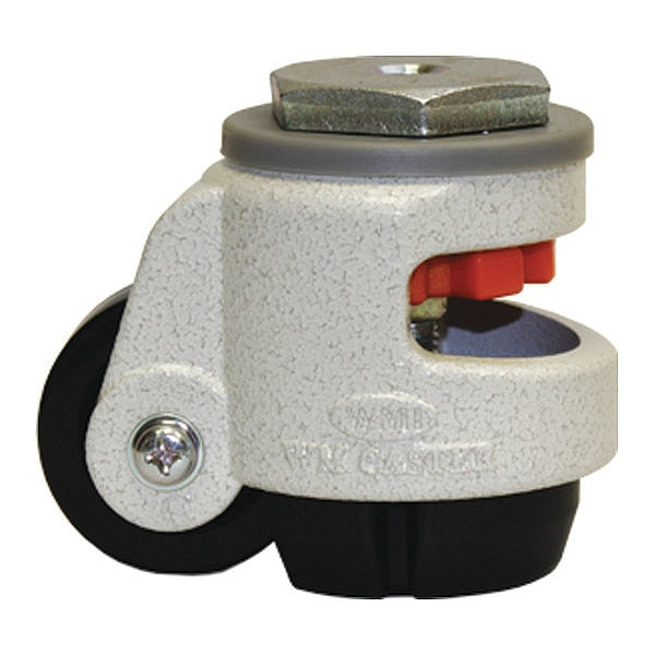 Roll/Set Leveling Caster, Load Rating 60 lbs, M8 Stem Mounted