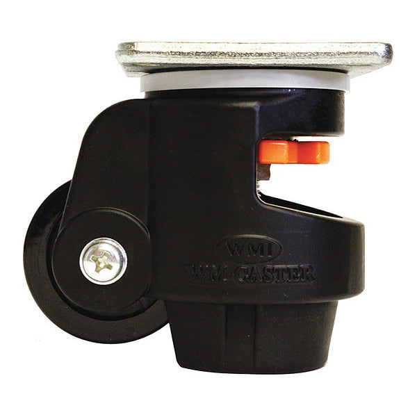 Roll/Set Leveling Caster, Load Rating 600 lbs, Plate Mounted