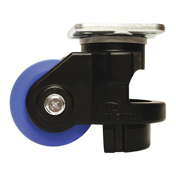 Roll/Set Leveling Caster, Load Rating 1653 lbs, Plate Mounted
